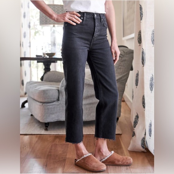 Frank & Eileen MONAGHAN Mom Jean Italian Vintage Denim Size: 28 Black Wash - Picture 2 of 16